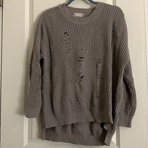 Grey Distressed Sweater